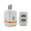 Maycom - Mayoristas en computación - CARGADOR USB P PARED 2 PTOS  NARANJA BRX