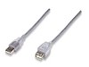 Maycom - Mayoristas en computación - CABLE  USB V2.0 EXT 4.5M PLATA MANHATTAN